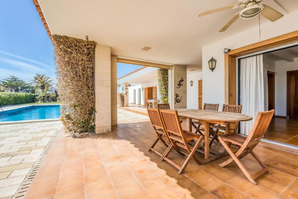 La Calma Espectacular Villa Con Jardin Y Piscina En Menorca S'Algar Exterior foto